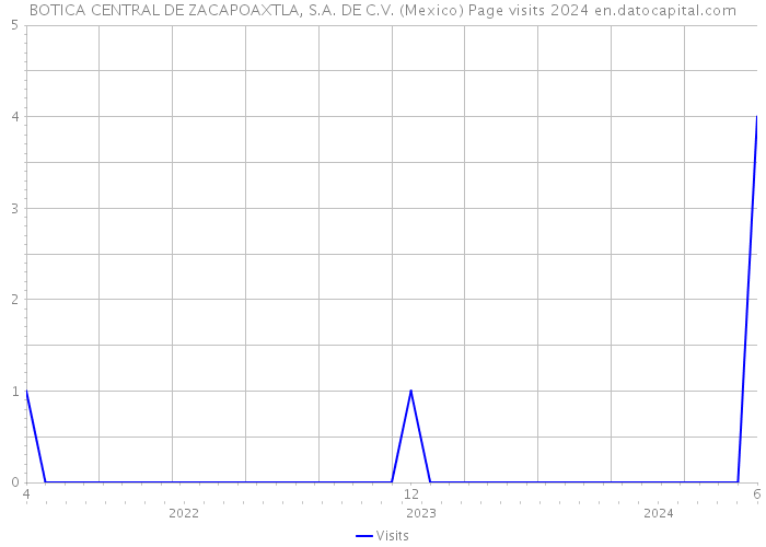 BOTICA CENTRAL DE ZACAPOAXTLA, S.A. DE C.V. (Mexico) Page visits 2024 