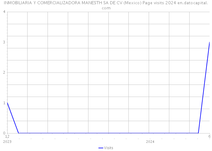 INMOBILIARIA Y COMERCIALIZADORA MANESTH SA DE CV (Mexico) Page visits 2024 