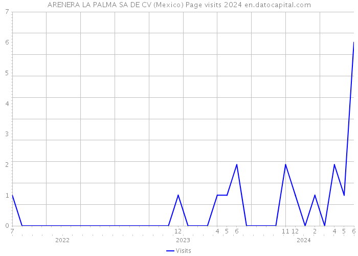 ARENERA LA PALMA SA DE CV (Mexico) Page visits 2024 