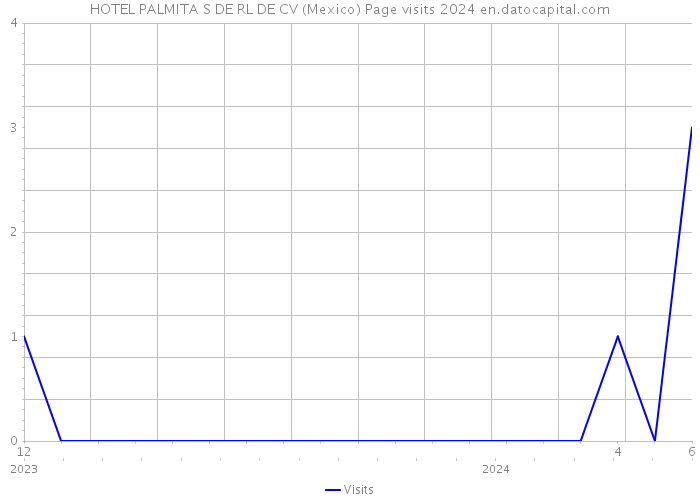 HOTEL PALMITA S DE RL DE CV (Mexico) Page visits 2024 