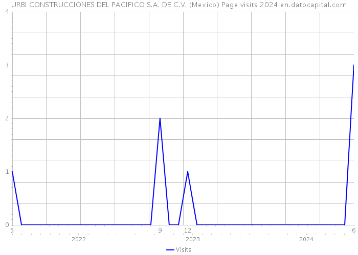 URBI CONSTRUCCIONES DEL PACIFICO S.A. DE C.V. (Mexico) Page visits 2024 