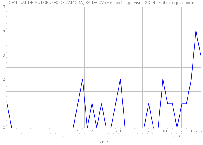 CENTRAL DE AUTOBUSES DE ZAMORA, SA DE CV (Mexico) Page visits 2024 