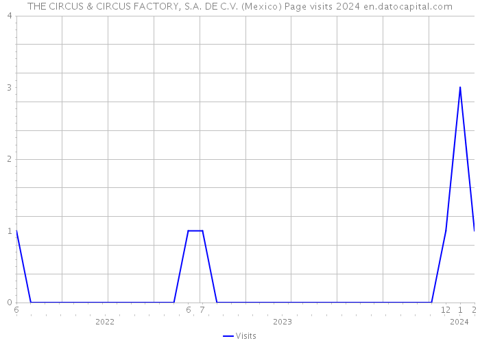 THE CIRCUS & CIRCUS FACTORY, S.A. DE C.V. (Mexico) Page visits 2024 