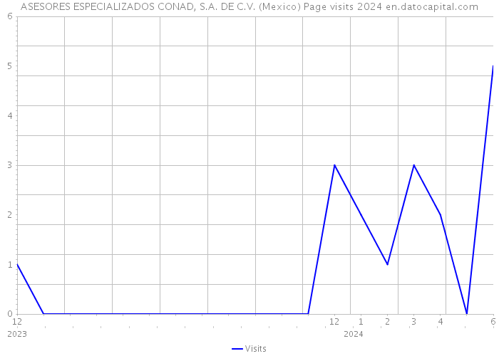 ASESORES ESPECIALIZADOS CONAD, S.A. DE C.V. (Mexico) Page visits 2024 