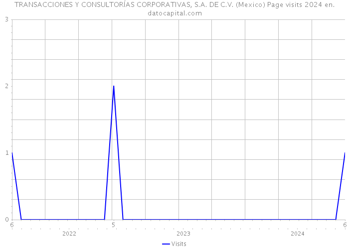 TRANSACCIONES Y CONSULTORÍAS CORPORATIVAS, S.A. DE C.V. (Mexico) Page visits 2024 