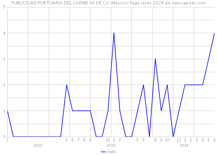 PUBLICIDAD PORTUARIA DEL CARIBE SA DE CV (Mexico) Page visits 2024 