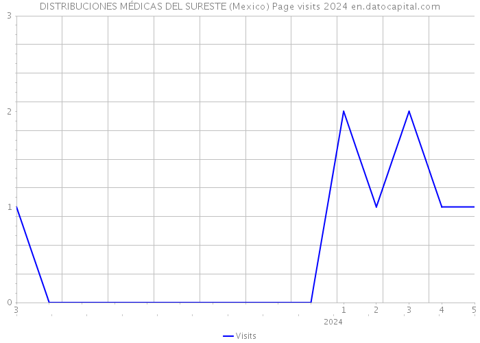 DISTRIBUCIONES MÉDICAS DEL SURESTE (Mexico) Page visits 2024 