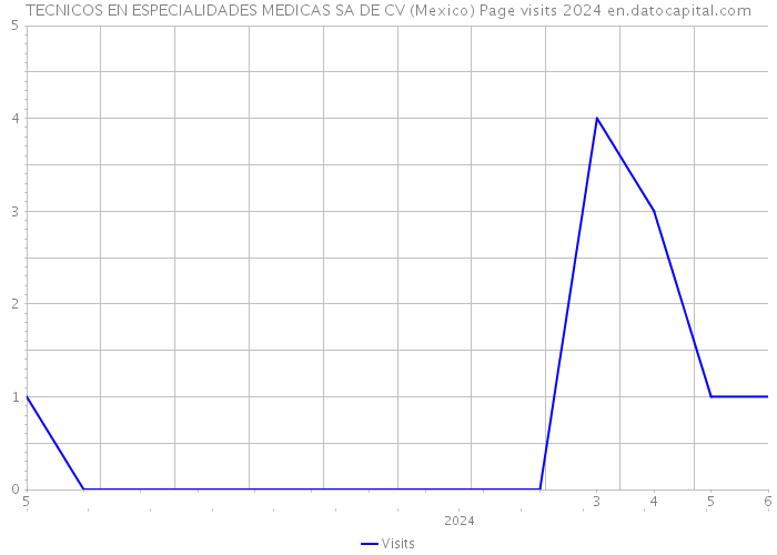 TECNICOS EN ESPECIALIDADES MEDICAS SA DE CV (Mexico) Page visits 2024 