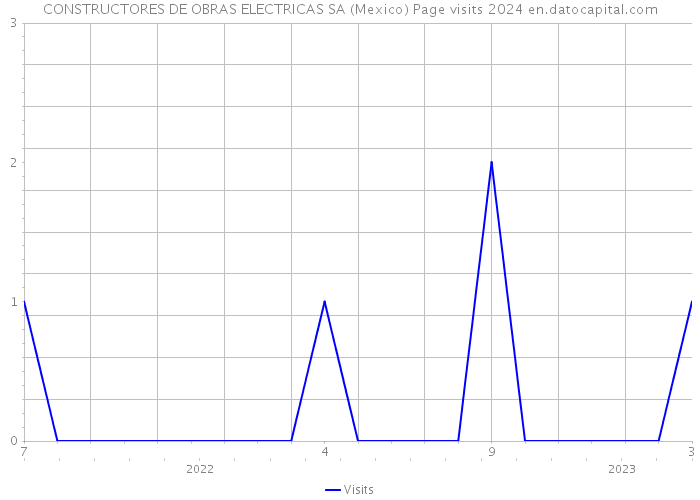CONSTRUCTORES DE OBRAS ELECTRICAS SA (Mexico) Page visits 2024 