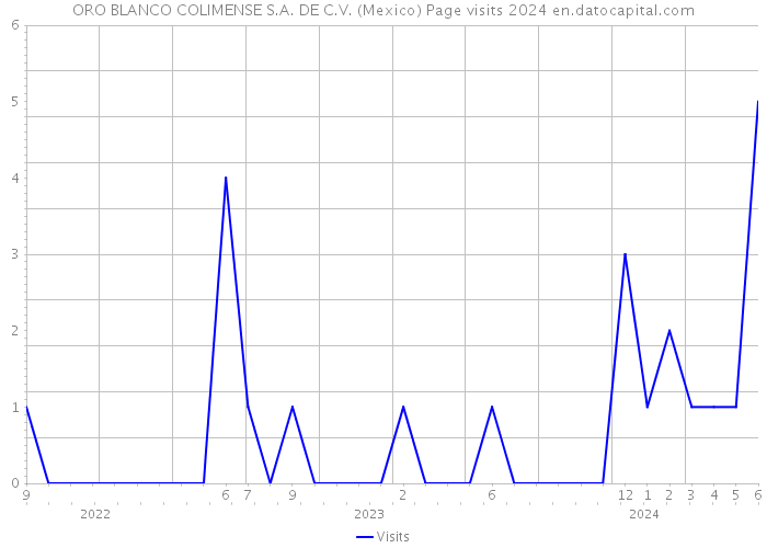 ORO BLANCO COLIMENSE S.A. DE C.V. (Mexico) Page visits 2024 