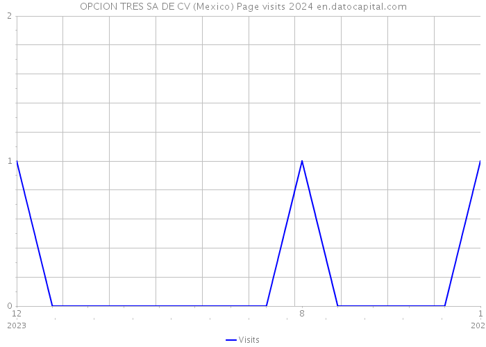 OPCION TRES SA DE CV (Mexico) Page visits 2024 