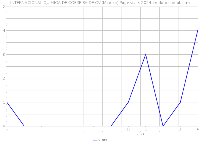 INTERNACIONAL QUIMICA DE COBRE SA DE CV (Mexico) Page visits 2024 