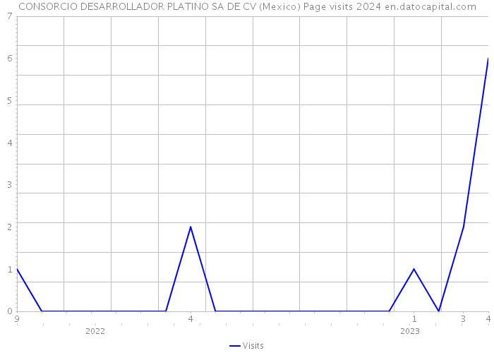 CONSORCIO DESARROLLADOR PLATINO SA DE CV (Mexico) Page visits 2024 