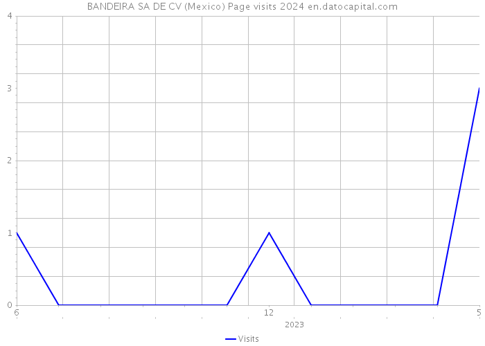BANDEIRA SA DE CV (Mexico) Page visits 2024 