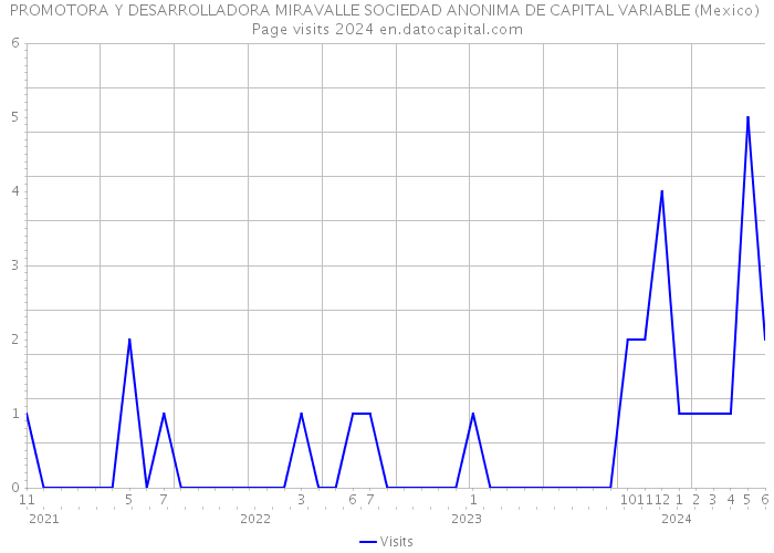 PROMOTORA Y DESARROLLADORA MIRAVALLE SOCIEDAD ANONIMA DE CAPITAL VARIABLE (Mexico) Page visits 2024 