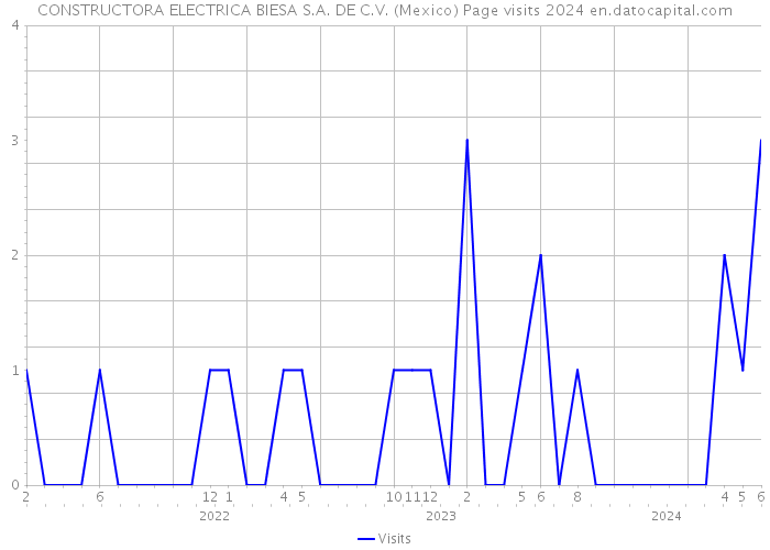 CONSTRUCTORA ELECTRICA BIESA S.A. DE C.V. (Mexico) Page visits 2024 