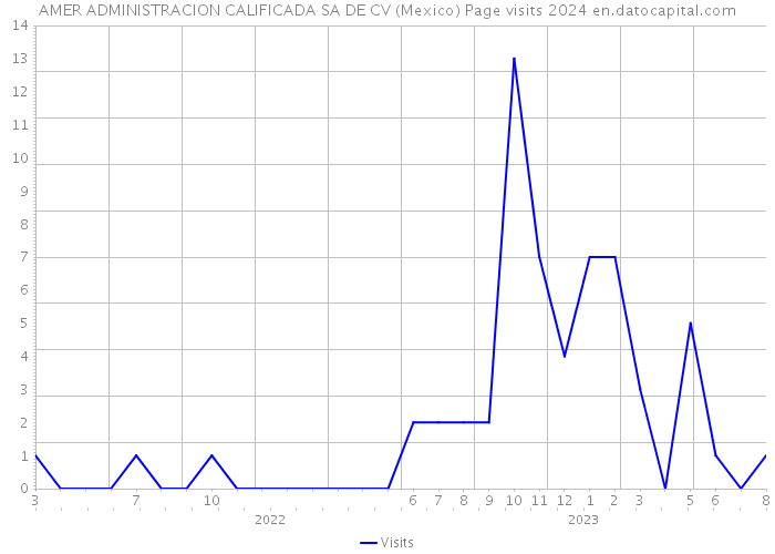 AMER ADMINISTRACION CALIFICADA SA DE CV (Mexico) Page visits 2024 
