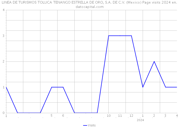 LINEA DE TURISMOS TOLUCA TENANGO ESTRELLA DE ORO, S.A. DE C.V. (Mexico) Page visits 2024 