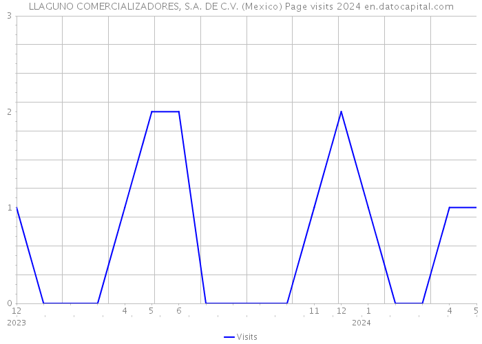 LLAGUNO COMERCIALIZADORES, S.A. DE C.V. (Mexico) Page visits 2024 