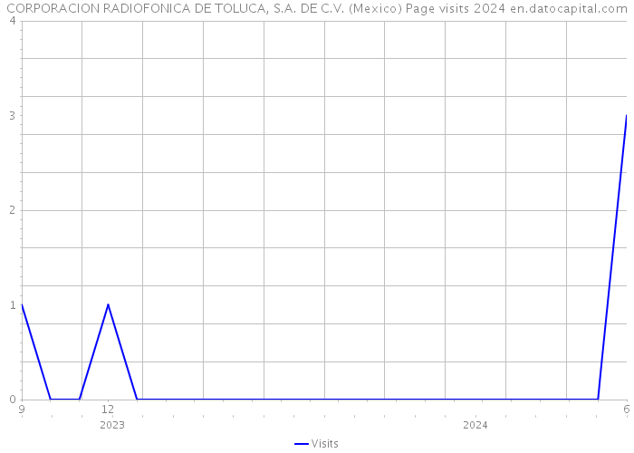 CORPORACION RADIOFONICA DE TOLUCA, S.A. DE C.V. (Mexico) Page visits 2024 