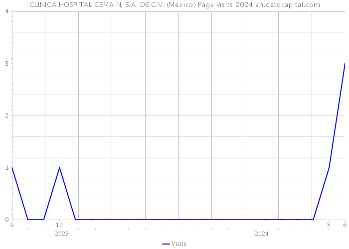 CLINICA HOSPITAL CEMAIN, S.A. DE C.V. (Mexico) Page visits 2024 