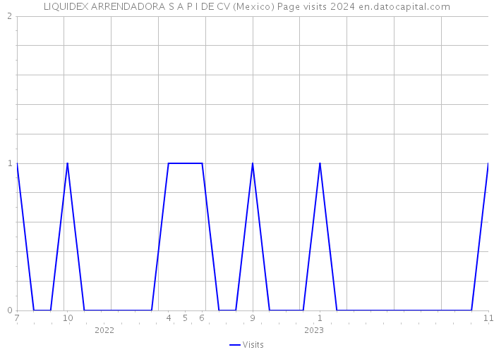 LIQUIDEX ARRENDADORA S A P I DE CV (Mexico) Page visits 2024 