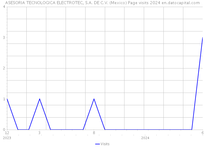 ASESORIA TECNOLOGICA ELECTROTEC, S.A. DE C.V. (Mexico) Page visits 2024 