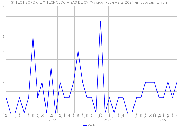 SYTEC1 SOPORTE Y TECNOLOGIA SAS DE CV (Mexico) Page visits 2024 
