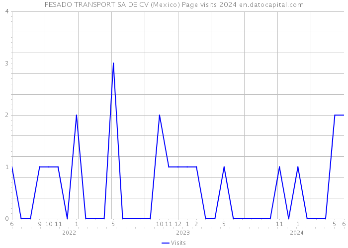 PESADO TRANSPORT SA DE CV (Mexico) Page visits 2024 