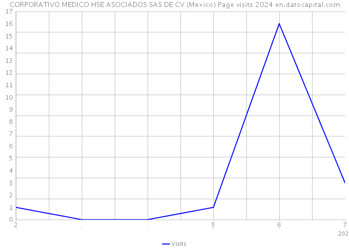 CORPORATIVO MEDICO HSE ASOCIADOS SAS DE CV (Mexico) Page visits 2024 