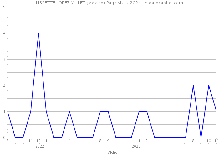 LISSETTE LOPEZ MILLET (Mexico) Page visits 2024 