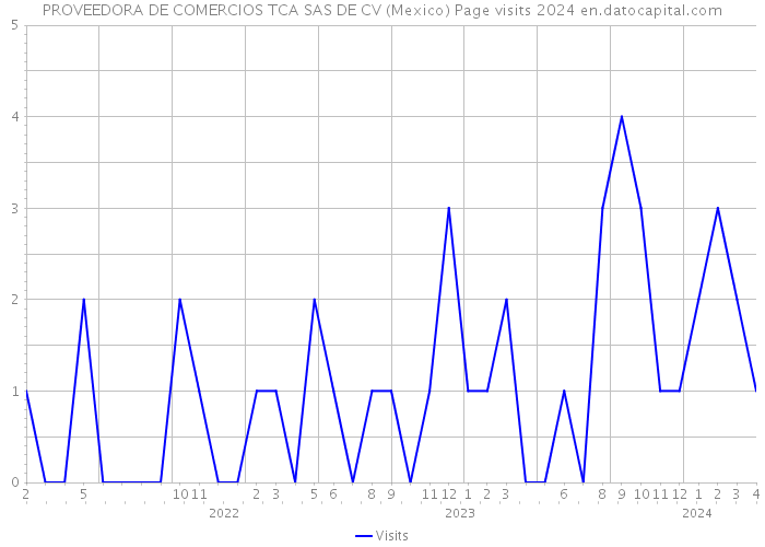 PROVEEDORA DE COMERCIOS TCA SAS DE CV (Mexico) Page visits 2024 
