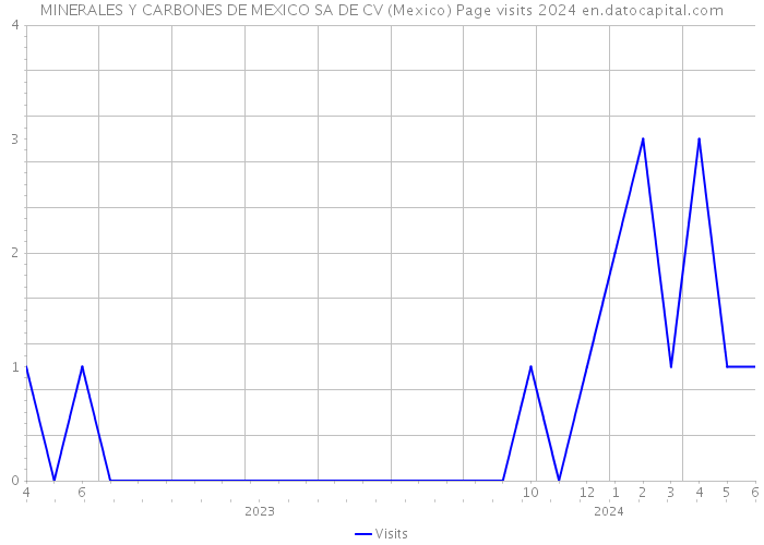 MINERALES Y CARBONES DE MEXICO SA DE CV (Mexico) Page visits 2024 