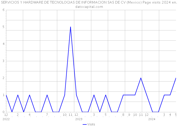 SERVICIOS Y HARDWARE DE TECNOLOGIAS DE INFORMACION SAS DE CV (Mexico) Page visits 2024 