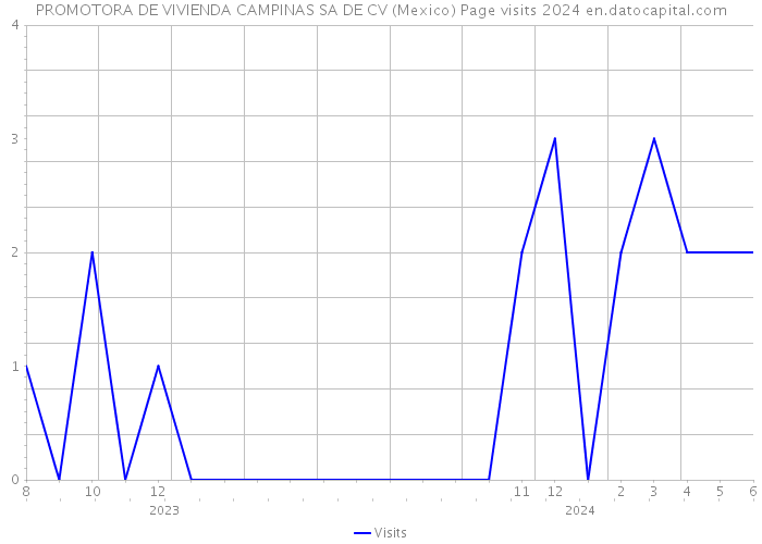 PROMOTORA DE VIVIENDA CAMPINAS SA DE CV (Mexico) Page visits 2024 
