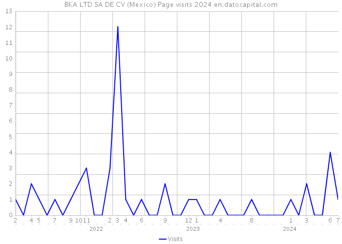 BKA LTD SA DE CV (Mexico) Page visits 2024 