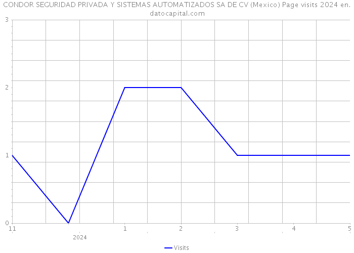 CONDOR SEGURIDAD PRIVADA Y SISTEMAS AUTOMATIZADOS SA DE CV (Mexico) Page visits 2024 