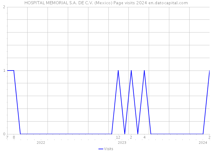 HOSPITAL MEMORIAL S.A. DE C.V. (Mexico) Page visits 2024 