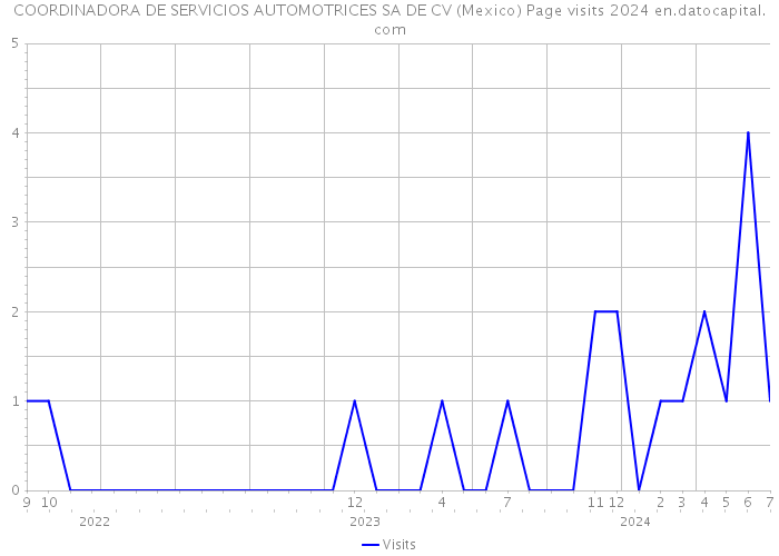 COORDINADORA DE SERVICIOS AUTOMOTRICES SA DE CV (Mexico) Page visits 2024 