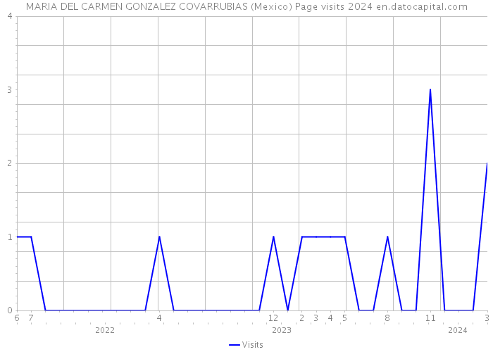MARIA DEL CARMEN GONZALEZ COVARRUBIAS (Mexico) Page visits 2024 