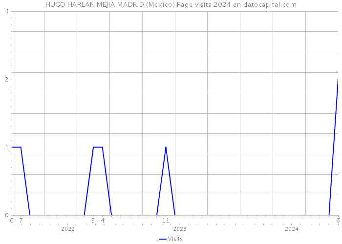 HUGO HARLAN MEJIA MADRID (Mexico) Page visits 2024 