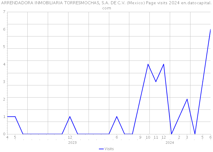 ARRENDADORA INMOBILIARIA TORRESMOCHAS, S.A. DE C.V. (Mexico) Page visits 2024 