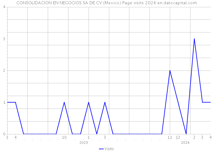 CONSOLIDACION EN NEGOCIOS SA DE CV (Mexico) Page visits 2024 