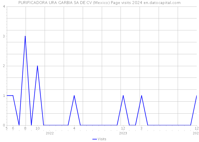 PURIFICADORA URA GARBIA SA DE CV (Mexico) Page visits 2024 