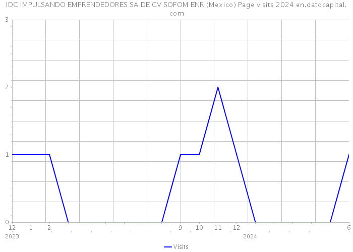 IDC IMPULSANDO EMPRENDEDORES SA DE CV SOFOM ENR (Mexico) Page visits 2024 