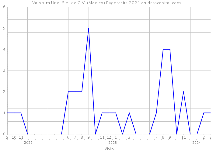 Valorum Uno, S.A. de C.V. (Mexico) Page visits 2024 