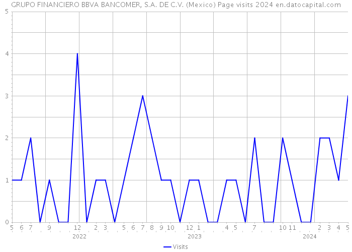 GRUPO FINANCIERO BBVA BANCOMER, S.A. DE C.V. (Mexico) Page visits 2024 