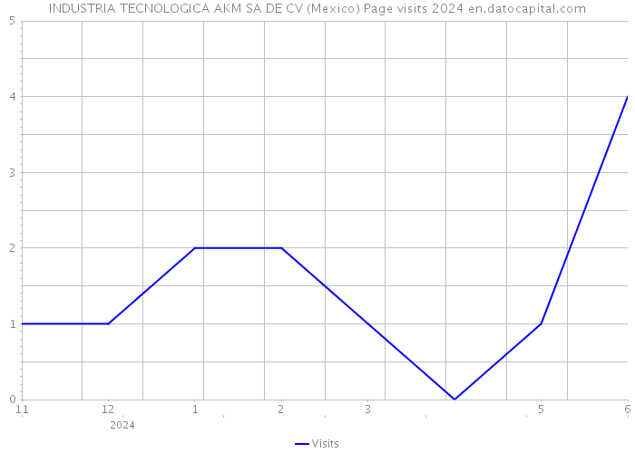 INDUSTRIA TECNOLOGICA AKM SA DE CV (Mexico) Page visits 2024 