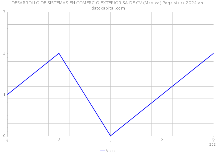 DESARROLLO DE SISTEMAS EN COMERCIO EXTERIOR SA DE CV (Mexico) Page visits 2024 