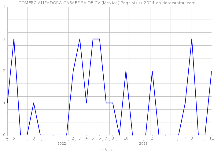 COMERCIALIZADORA CASAEZ SA DE CV (Mexico) Page visits 2024 
